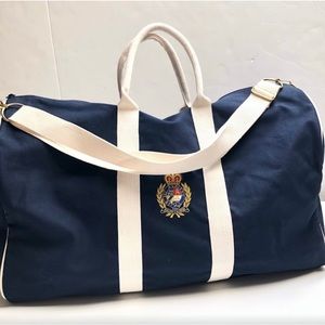 Vintage Ralph Lauren Cookie Crest Duffle Bag Navy